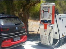 diesel genset charging a EV LOL
