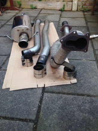 Full 3" Revolution exhaust system . Excellent quality system and ideal for track ( not too loud ) . Cost me £560 for system and downpipe . Comes with heat wrap on downpipe , lambda sensor and uprated S/S lap band clamps. Ideal for collection due to weight and size but can get quote for postage if required .
£250 +p&p