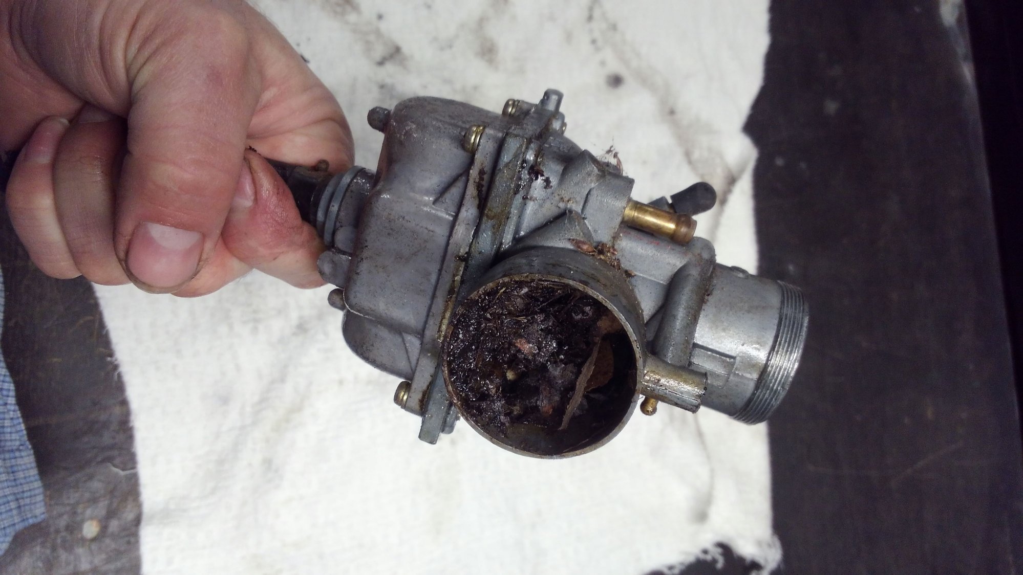 Yes, you need a carb cleaning. SuperHawk Forum