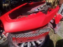 4 coats of red, and 6 coats of clear... Just finishing wet sanding