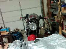 I haven't installed my new turn signals yet. But the bike looks thinner already.