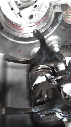 The forks only go one way, make sure they're right or it's coming back apart. Cycle the transmission by hand several times before closing up the cases.
