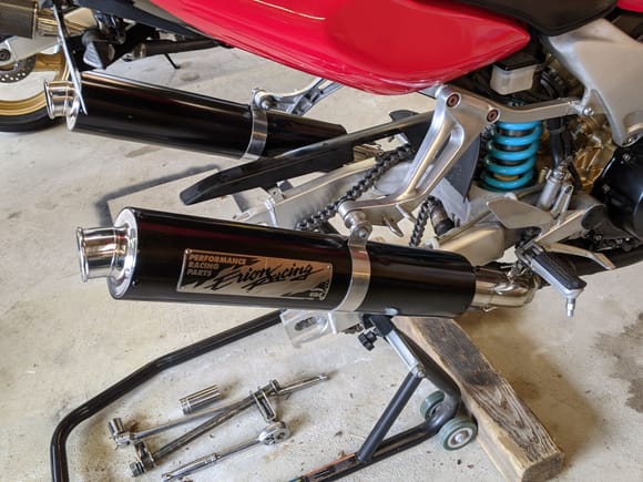 I switched these out for Yoshimura exhaust system