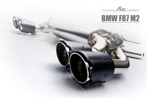 BMW F87 M2 - Valvetronic Muffler + Carbon Quad Tips