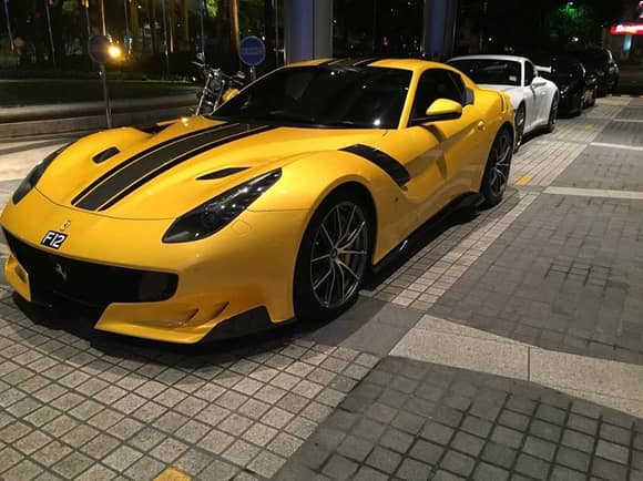 Yellow Ferrari F12 TDF in Malaysia. This is the second unit.