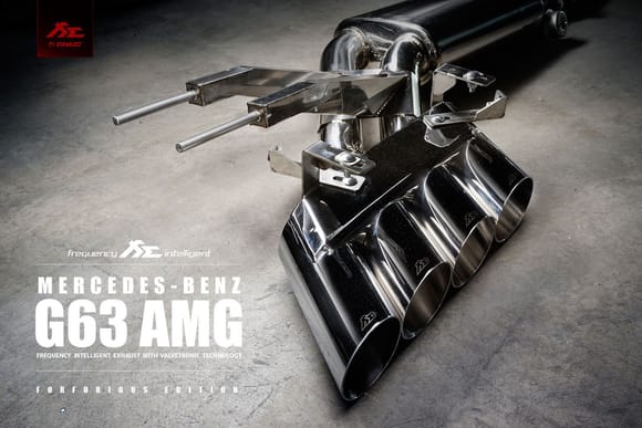 Fi Exhaust for Mercedes-Benz AMG G63 – Quad Tips for one side.