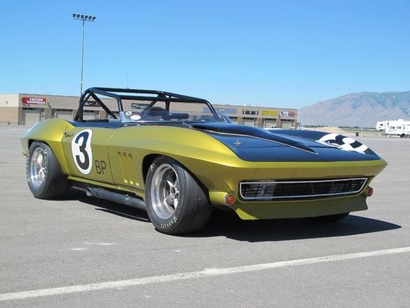 My 65 Historic Corvette road racer - SVRA Medallion car with history back to 1965. 
327 ci @ 578 hp