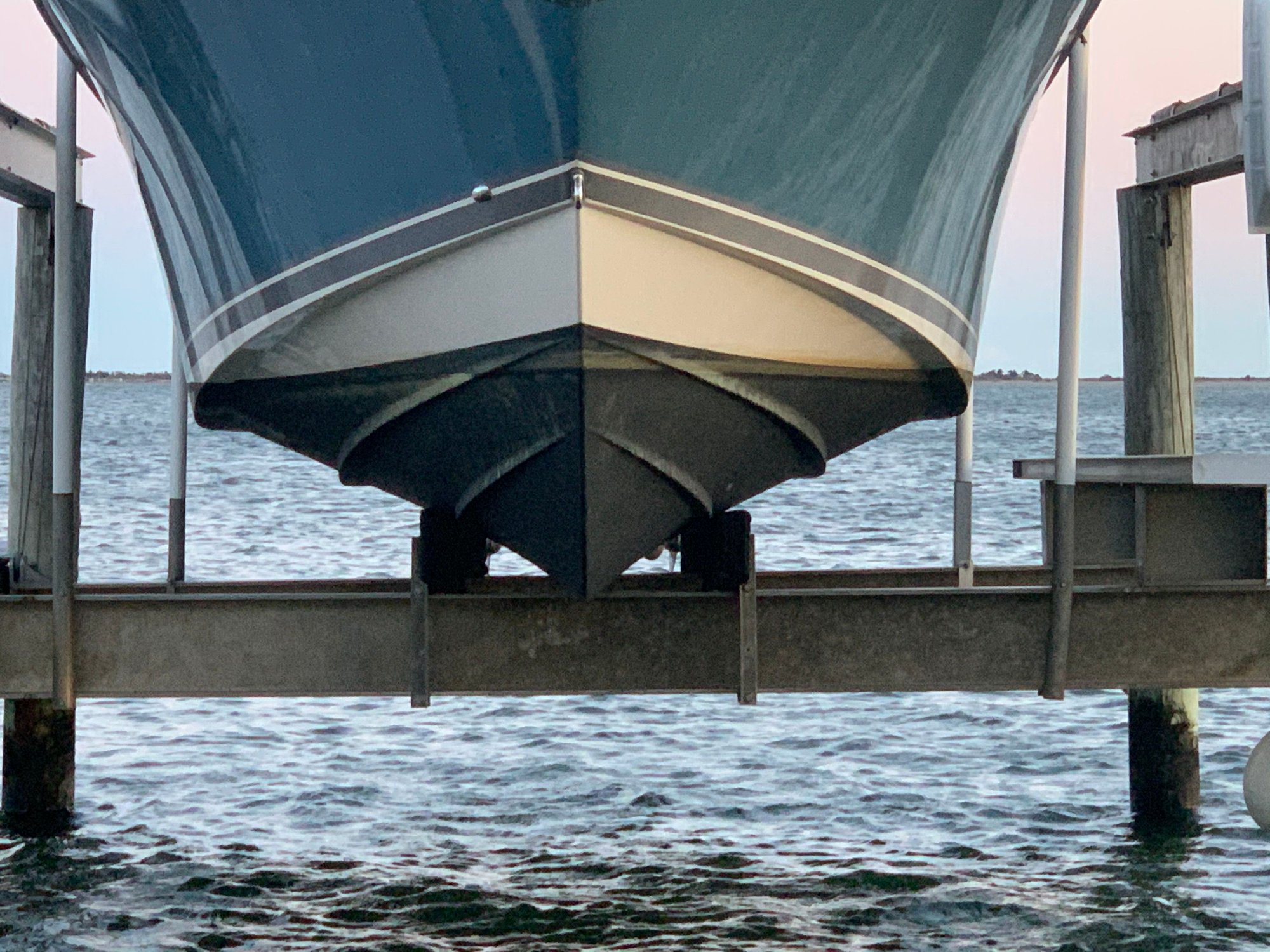 Boat on Lift for First Time Position/Gap Check Requested The Hull