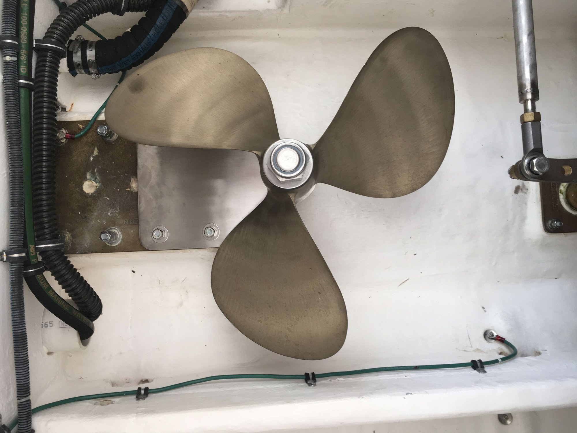 Tiara 3800 open spare props holder The Hull Truth Boating and Fishing Forum