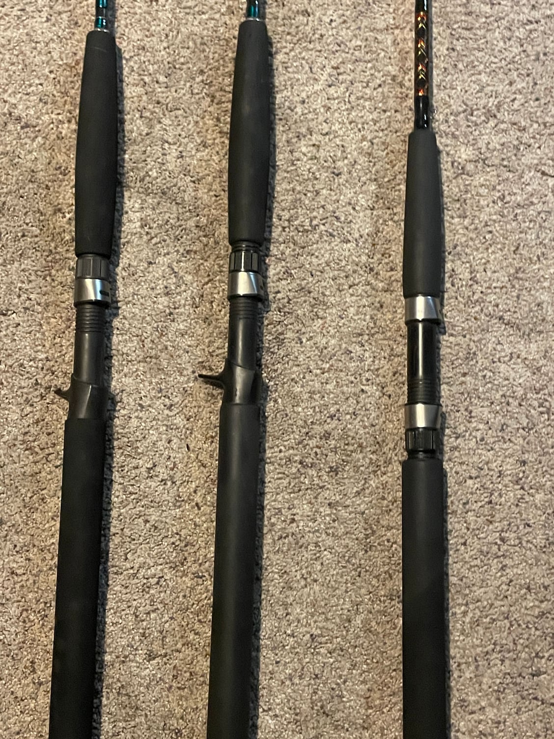 Lot of 3 fishing rods - Star & Outer Banks Custom Power Sticks