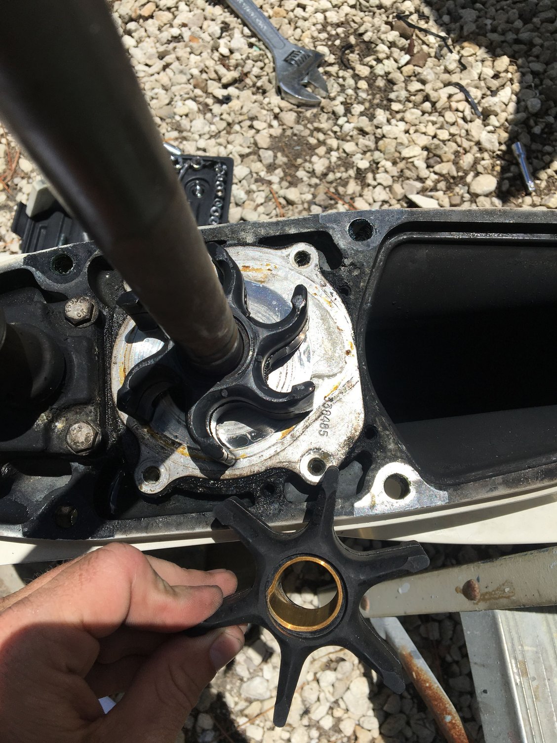 Can't go in reverse after water pump install. The Hull Truth