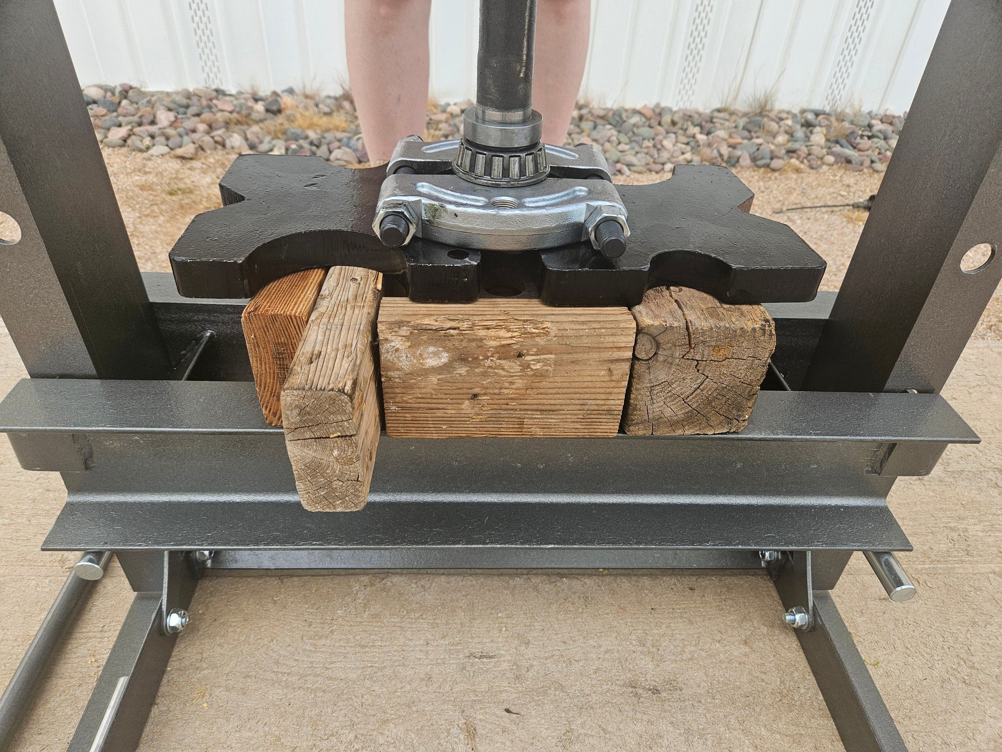 The steel was to replace this wood that wasnt strong enough to do the job.