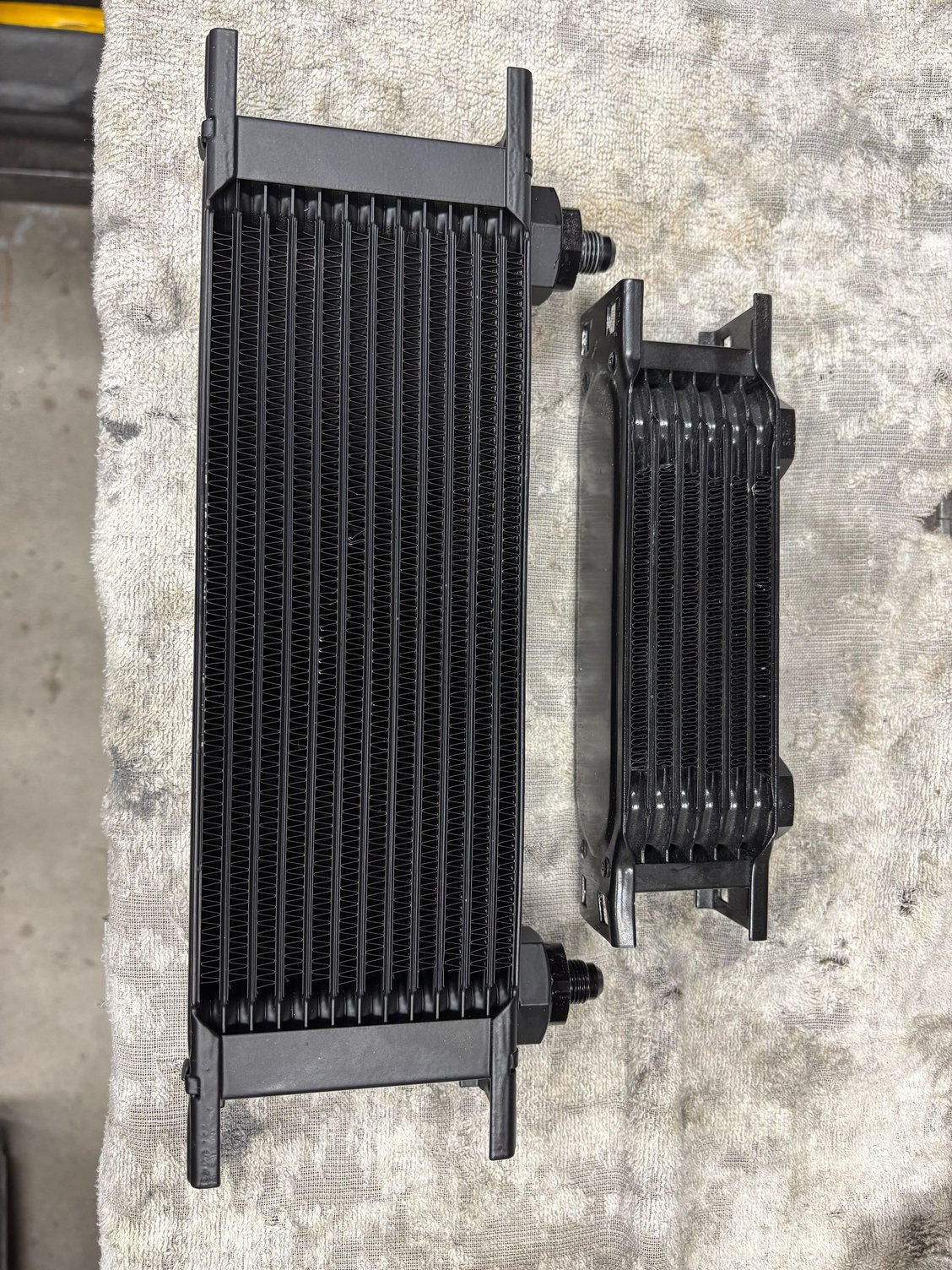 New and old PS coolers. Tripled the size and volume for better heat control.
