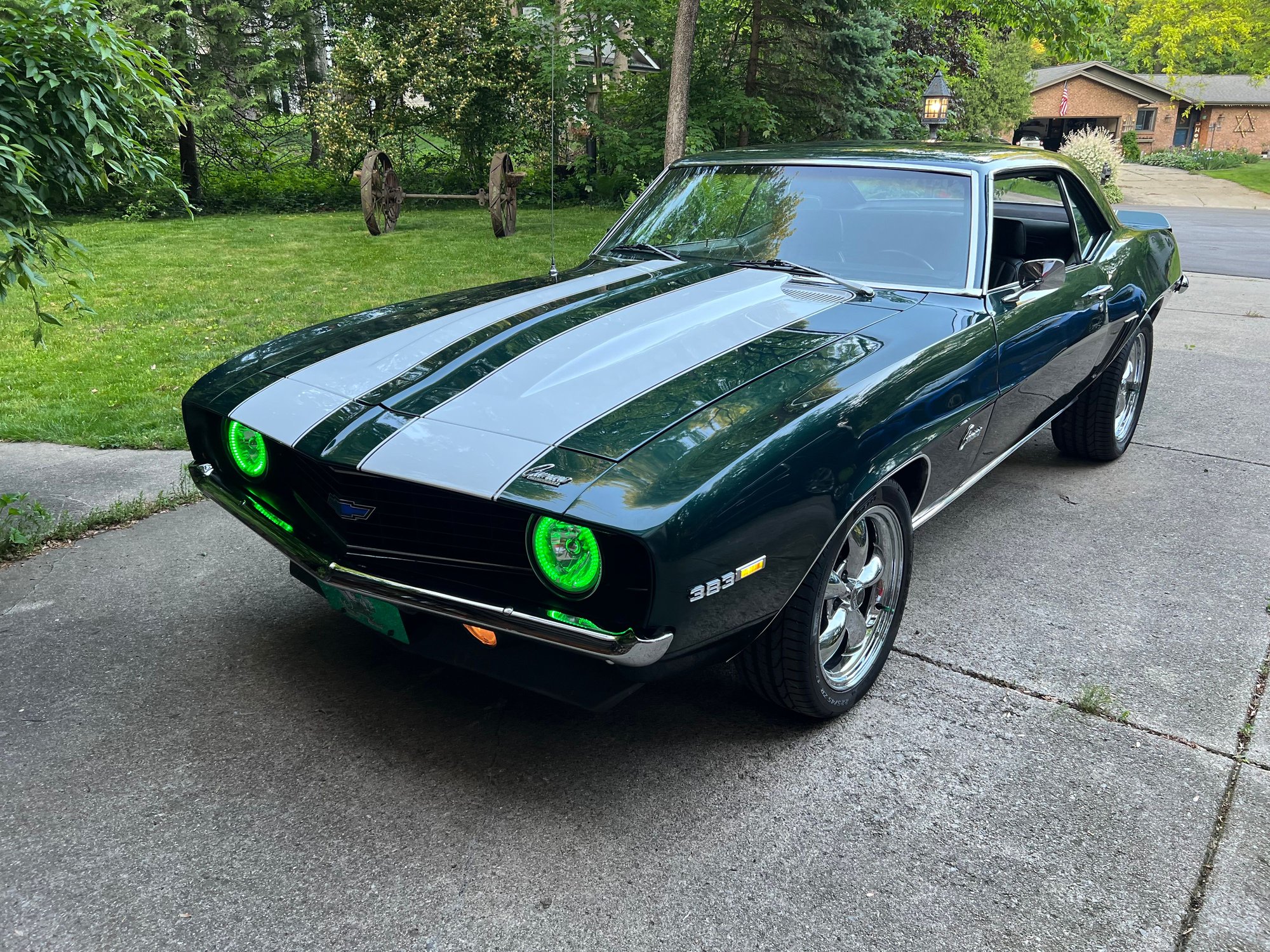 1969 camaro polo green. Pride and joy, weekend car show and cruiser. Blueprint 383 with TKX 5sp
