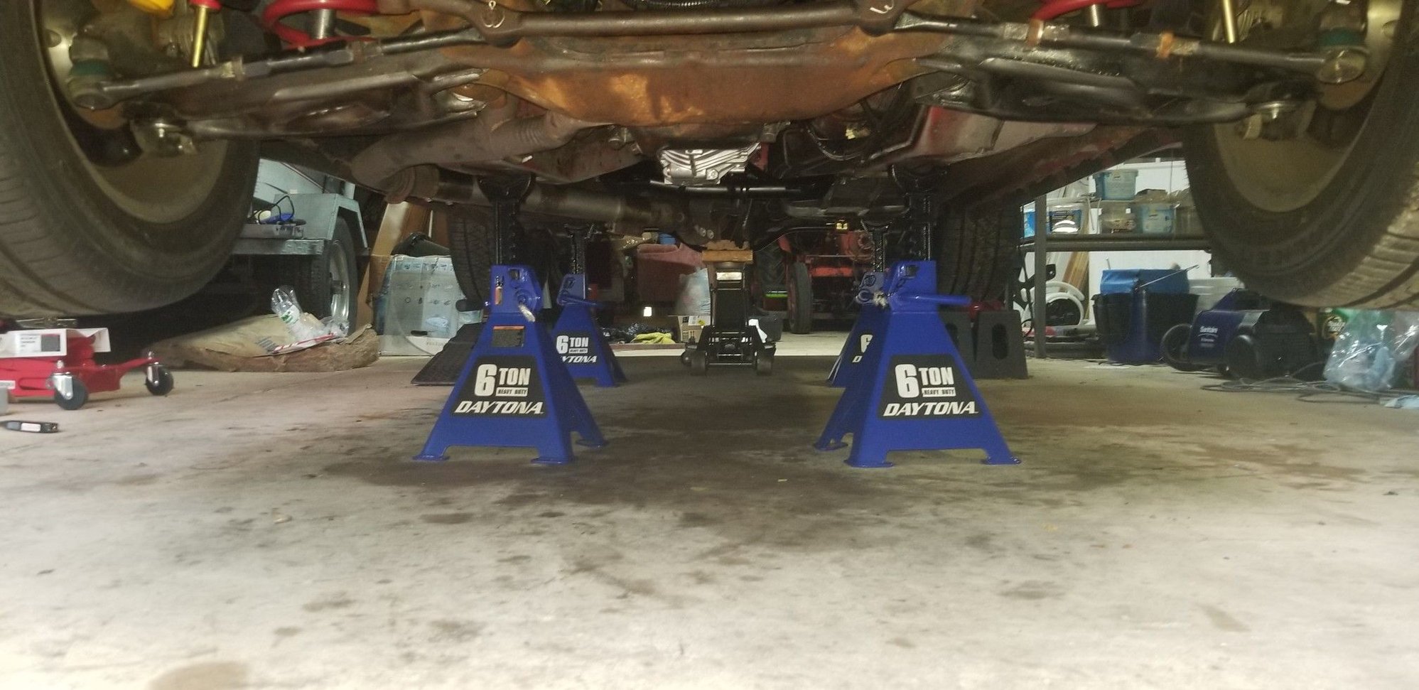 Last look under the car before she gets lowered