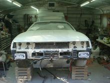 Ready to set the bare bumper cover back on to check light location.