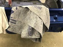 Procured a moving blanket and 3M spray adhesive