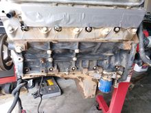 Did not worry about cleaning the oil pan since it will be replaced soon.