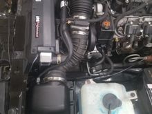 A little tight crossing upper radiator hose so I used a hose made for 04 dodge neon and it fits better offsetting towards radiator more and fits perfect no trimming