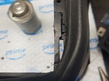 Toop piece cemented in to create the slot for the faceplate.