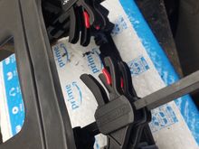 Terrible view of the layers, but I wanted to show the high dollar clamps getting a second round of use!