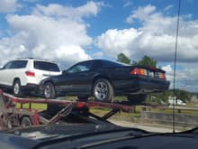 Was towing my own thirdgen from FL to NJ and saw this IROC on I95 in south carolina