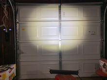 Mini single 7” row bar light is 5ft from the door