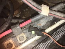 Orange wire to battery