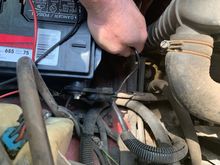 New ground cable and ground check for resistance unloaded at the new sandwich chassis ground all clean.