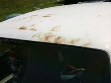 Surface rust on roof.