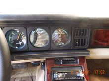 My gauges have a greenish glow, so goes good with the aux gauges, and they dim nicely when you turn the lights on