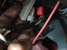 are the white connector, red and blue fuses, and little red connector original to the car?