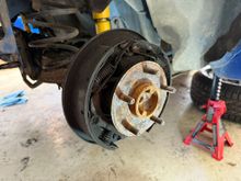 Took both drums off since I was there, they look to need some work.  Will come back to this later.