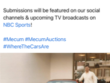 Mecum featured my car on Facebook and later told the story during the liver broadcast of the Glendale Arizona auction.