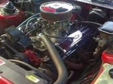 standard bore 327, weiand intake, 650cfm carb, world products cylnder heads, headman headers, cat back system, removed the cat,