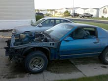my 95 TA and my project 1985 Trans am in progress