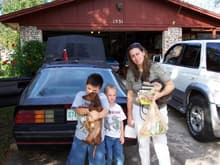 lol me as a young kid with my mom and my friend, and most importantly, the 1988 camaro. god i wish i wouldnt have been so young at the time