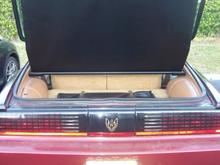 Open hatch with dual exhaust.