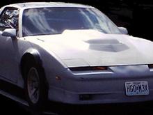 custom made fiberglass hood.