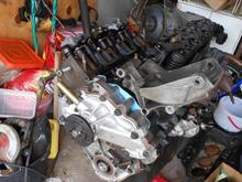 Water pump and heads installed.