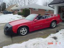 89 IROC Convertible with new mods Check out the High Rise Spoiler