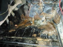 After removing the carpet, I had to weld in 18 gauge steel to replace the rusted floor pan on both passenger and driver side