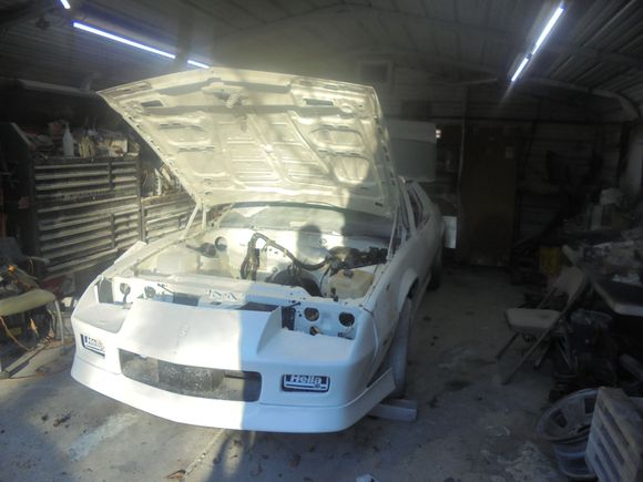 Back on the ground so I can go back to working top side on it.
