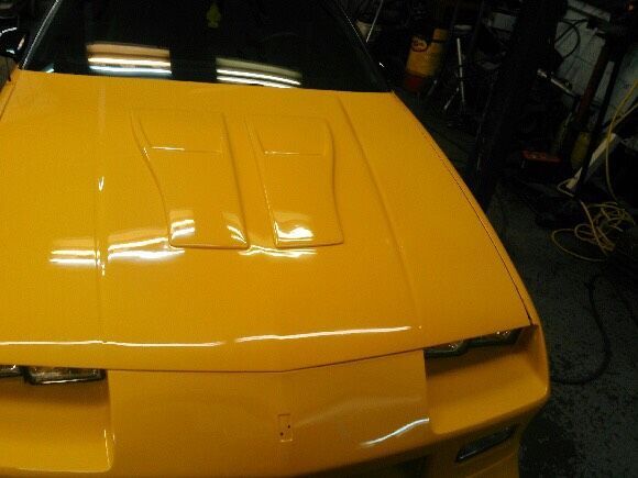 Fresh paint on the hood