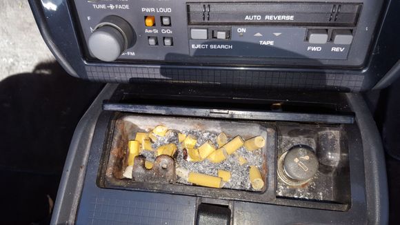 Bonus gift in ashtray.  These are at least 17 years old guy told me he stopped smoking in 2000 lol.