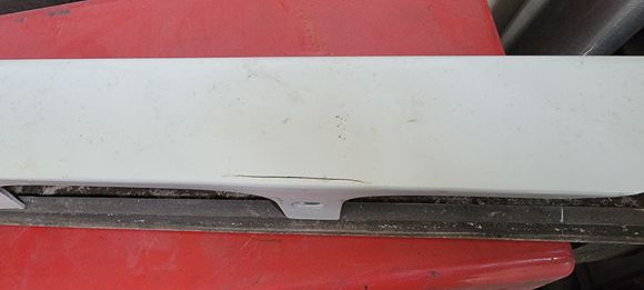Small cracks by almost all mouning tabs. 