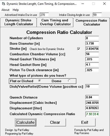 Dynamic Compression Ratio