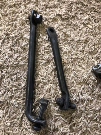 Inside alt to manifold (left) and ps to exhaust manifold (right)