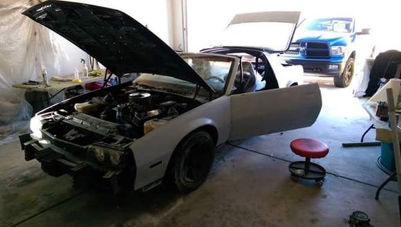 Sanding car getting ready for black