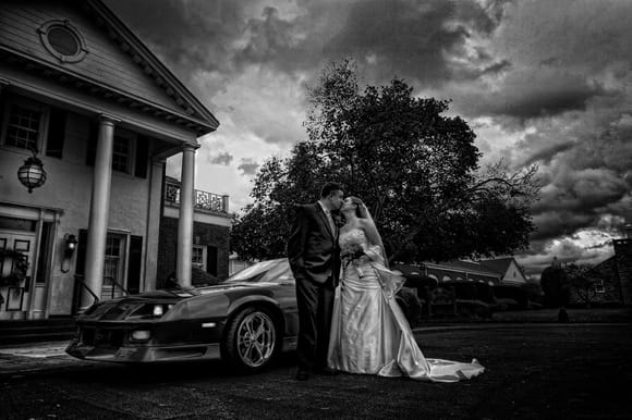 Another wedding photo. Wife on the car pic a page back was interesting..but my wife knows sitting on the car's a no-no. Photographer was pushing his luck asking me to lean on it in a different photo